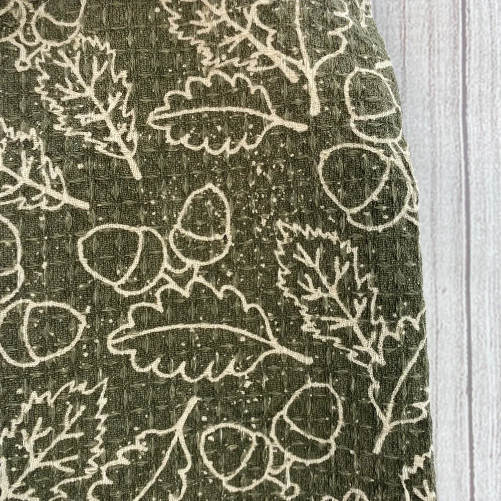 Rachel Ashwell The Farmhouse Kitchen Towels (3) Green Fall Acorn Leaf Autumn